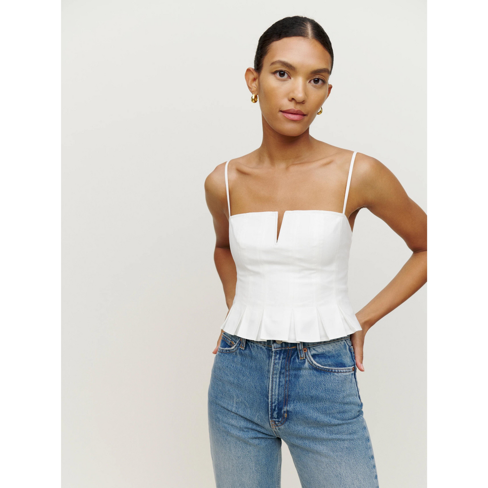 Reformation Shia Top in White